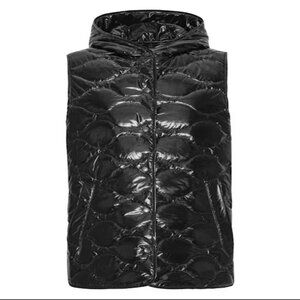 Ilse Jacobsen GLOSSY QUILT VEST ART07 (Black) NWT